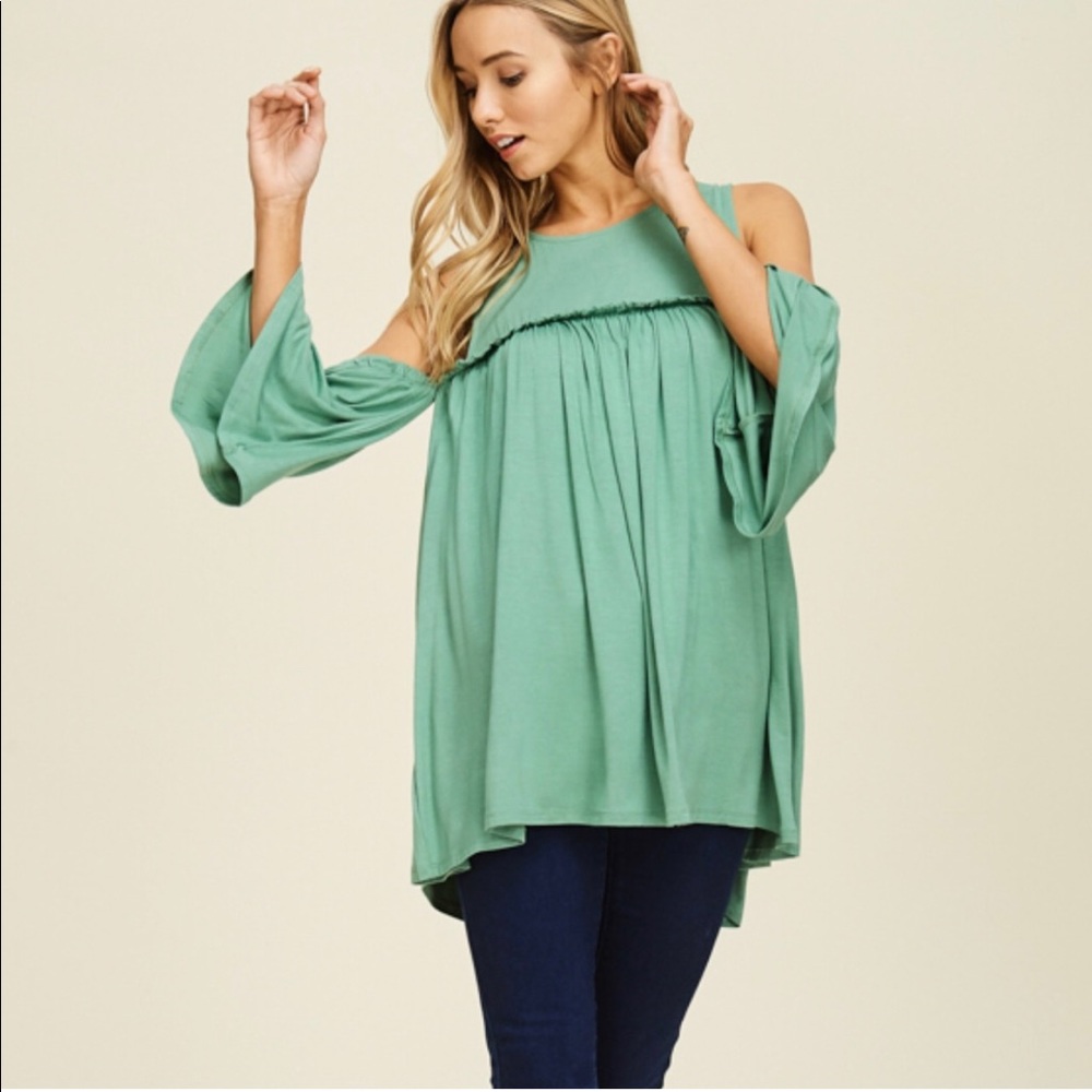 Annabelle green cold shoulder new